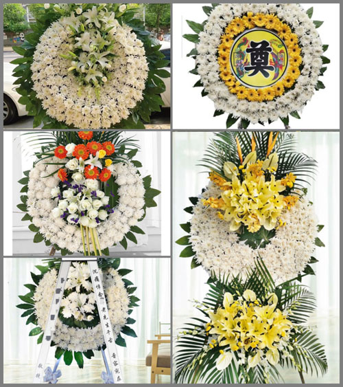 四川成都金堂县淮口镇一根松村花圈速递